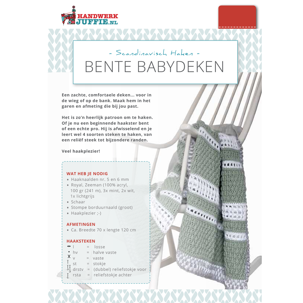 vasthouden bezoeker bewonderen Haakpatroon 'Babydeken Bente' – Handwerkjuffie Shop